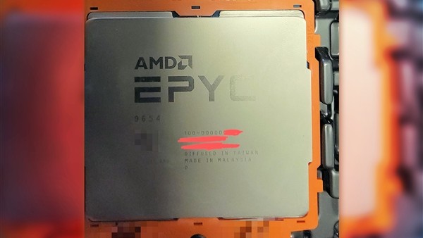96核心192线程！AMD Zen4霄龙9654谍照首曝